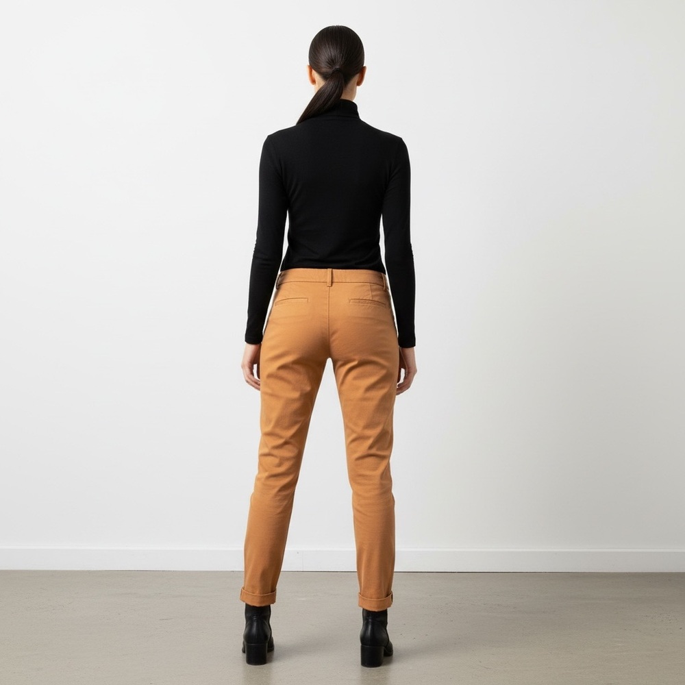 Loft Tan Skinny Ankle Sailor Trousers Size 8 - Picture 2 of 13